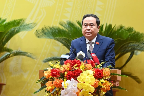 Chủ tịch Quốc hội Trần Thanh Mẫn phát biểu chỉ đạo tại phiên khai mạc kỳ họp. (Ảnh: Duy Linh)