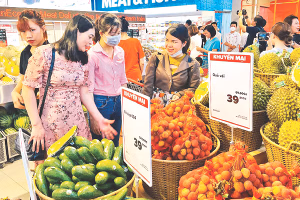 Gian hàng tại Hội chợ xuất khẩu Thành phố Hồ Chí Minh năm 2023.