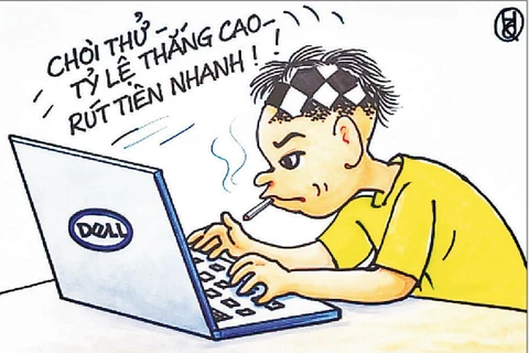 Góc biếm họa: Cảnh giác với bẫy cá độ trực tuyến