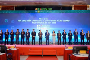 Khai mạc Hội chợ triển lãm quốc tế Công nghệ năng lượng-Môi trường Hà Nội 2025. (Ảnh: TL)