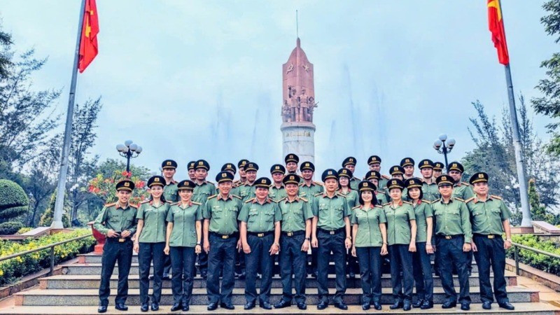 Cán bộ, chiến sĩ Phòng An ninh nội địa, Công an tỉnh Đồng Nai về nguồn tại Căn cứ Ban An ninh Trung ương Cục miền Nam - tỉnh Tây Ninh. 