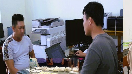 Đối tượng Nguyễn Phạm Ngọc Lâm tại Cơ quan điều tra Công an tỉnh Đồng Nai.