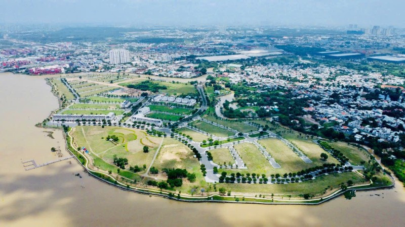 Toàn cảnh dự án Khu dân cư, dịch vụ và du lịch cù lao Tân Vạn. Đây được cho là một trong những dự án có vị trí đắc địa nhất ở Đồng Nai, khi nằm giữa sông Đồng Nai.