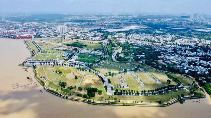 Toàn cảnh dự án Khu dân cư, dịch vụ và du lịch cù lao Tân Vạn. Đây được cho là một trong những dự án có vị trí đắc địa nhất ở Đồng Nai, khi nằm giữa sông Đồng Nai.