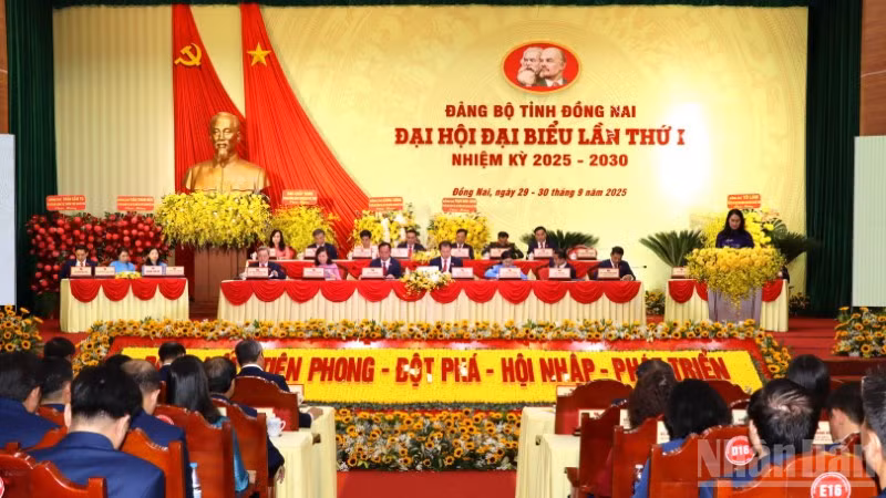 Quang cảnh phiên trù bị Đại hội đại biểu Đảng bộ tỉnh Đồng Nai lần thứ I, nhiệm kỳ 2025-2030.