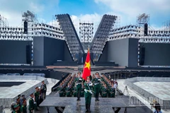 Màn tái hiện hình ảnh duyệt binh trên Quảng trường Đỏ dự kiến diễn ra tại chương trình "Tổ quốc trong tim" nhận được nhiều sự quan tâm từ khán giả. (Ảnh: THÀNH ĐẠT)