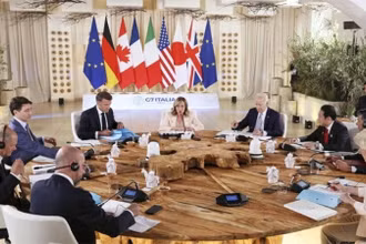 Hội nghị thượng đỉnh G7 ở thành phố Fasano, Puglia, miền nam Italia, ngày 13/6/2024. (Ảnh: Kyodo/TTXVN)