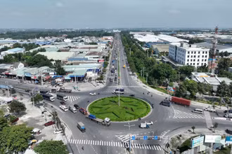 Một nút giao trên các tuyến đường huyết mạch vừa được tỉnh Bình Dương khánh thành vào ngày 18/6.