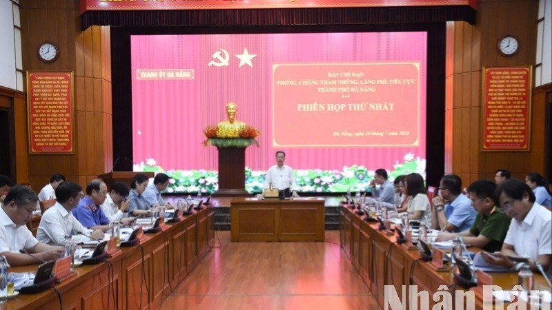 Đà Nẵng khai mạc phiên họp thứ nhất Ban Chỉ đạo phòng, chống tham nhũng, lãng phí, tiêu cực thành phố Đà Nẵng. (Ảnh: ANH ĐÀO)