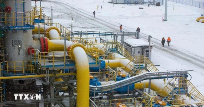 Điểm xuất phát của hệ thống đường ống dẫn khí đốt tự nhiên Nord Stream 2 ở Ust-Luga, Nga. (Ảnh: Bloomberg/TTXVN)