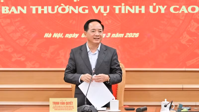 Đồng chí Trịnh Văn Quyết phát biểu tại hội nghị.