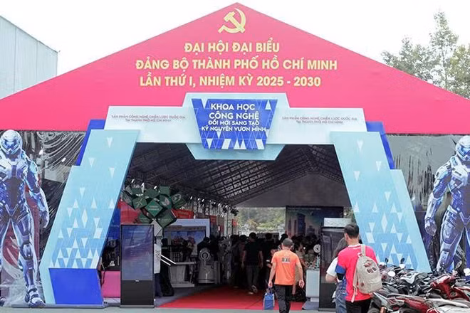 Không gian Triển lãm sản phẩm công nghệ chiến lược quốc gia tại Thành phố Hồ Chí Minh. (Ảnh: Ban tổ chức)