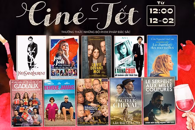 Điện ảnh Cine Tết 2026 bao gồm 11 bộ phim mới đặc sắc của Pháp. (Ảnh: Ban tổ chức).