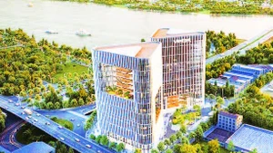 Phối cảnh tòa nhà mới của Viettel tại Đà Nẵng. (Ảnh MINH SƠN)