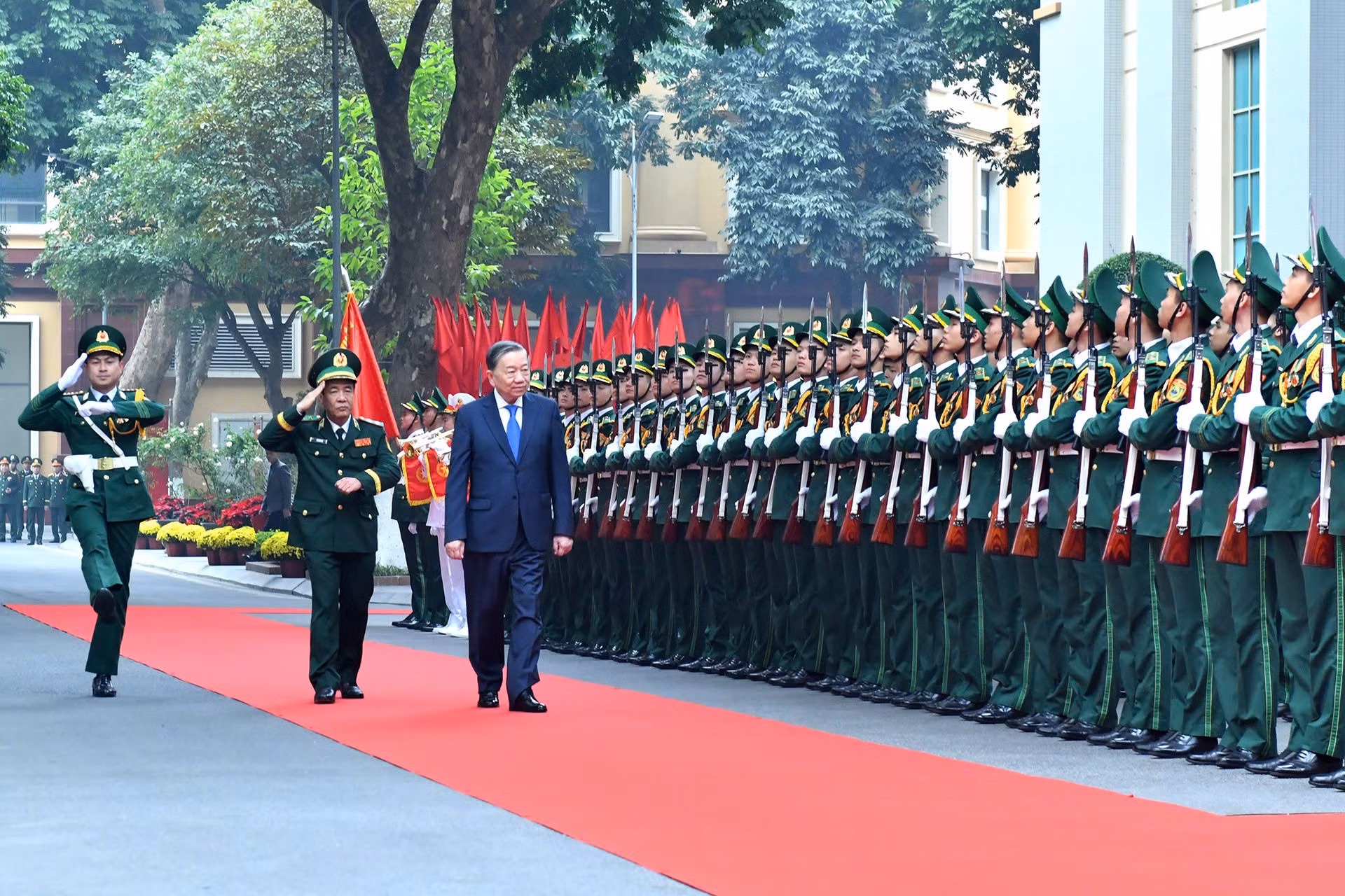 Tổng Bí thư Tô Lâm thăm và làm việc tại Bộ Tư lệnh Bộ đội Biên phòng.
