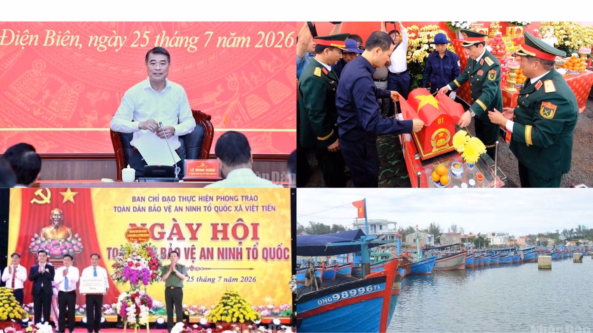 Tin nổi bật ngày 25/7: Thủ tướng Lê Minh Hưng làm việc với Ban Thường vụ Tỉnh ủy Điện Biên; Tàu cá Quảng Ngãi bị chìm trên biển, 3 ngư dân mất tích