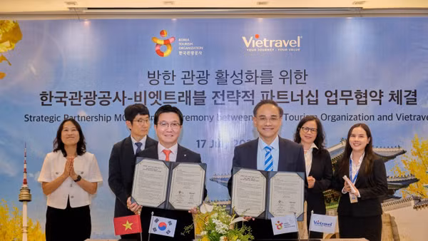Công ty Cổ phần Du lịch Vietravel và Tổng cục Du lịch Hàn Quốc (KTO) ký Biên bản ghi nhớ hợp tác giai đoạn 2026-2028.