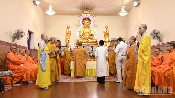 Buổi lễ được tổ chức tại chùa Phổ Phước ở thủ đô Bangkok.