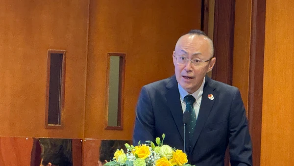 Ông Kobayashi Yosuke, Trưởng đại diện Văn phòng JICA Việt Nam phát biểu tại hội thảo.
