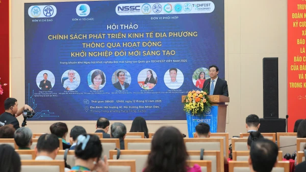 Hội thảo chính sách phát triển kinh tế địa phương thông qua hoạt động khởi nghiệp đổi mới sáng tạo tổ chức sáng ngày 12/12 tại hội trường Báo Nhân Dân. 