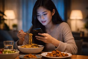 Giới trẻ nay khó để rời bỏ chiếc điện thoại thông minh.