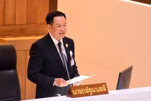 Thủ tướng Anutin Charnvirakul tuyên bố chính sách trước Quốc hội Thái Lan. (Ảnh: Văn phòng Thủ tướng Thái Lan)