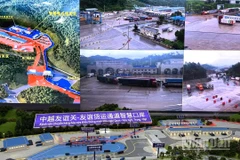Những hình ảnh từ hệ thống kiểm soát của cửa khẩu Hữu Nghị Quan, Quảng Tây, Trung Quốc.
