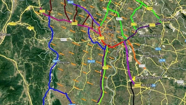 Sơ đồ hướng dẫn phân luồng phân luồng giao thông.