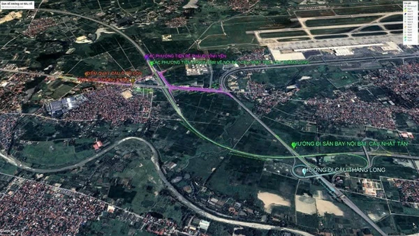 Phương án điều chỉnh tổ chức giao thông tại lối ra đường cao tốc Hà Nội - Lào Cai với tuyến quốc lộ 2.