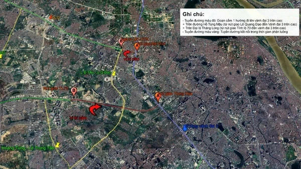 Phạm vi cấm, hướng cấm và thời gian.