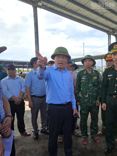 Lãnh đạo tỉnh Gia Lai kiểm tra công tác phòng, chống bão tại cảng cá Đề Gi.