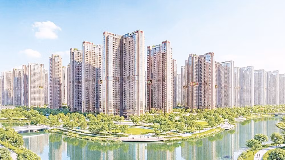 Phối cảnh khu đô thị đa mục tiêu Bắc Thăng Long Urban City, Dự án đã được khởi công xây dựng vào tháng 2/2026.