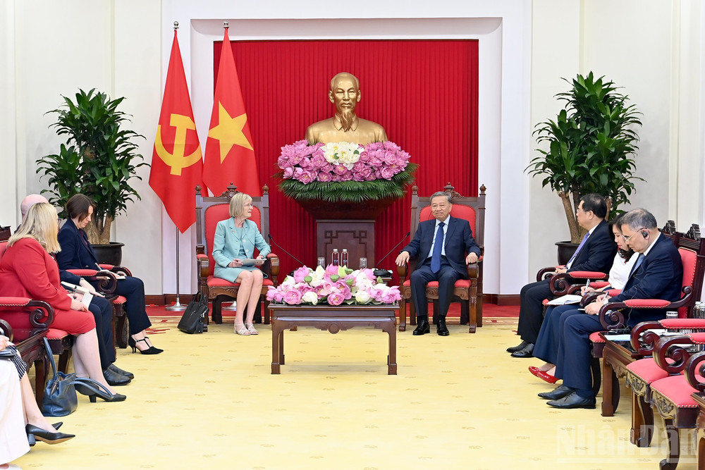 Quang cảnh buổi tiếp. (Ảnh: ĐĂNG KHOA) ndo_br_a7-bnd-0373.jpg