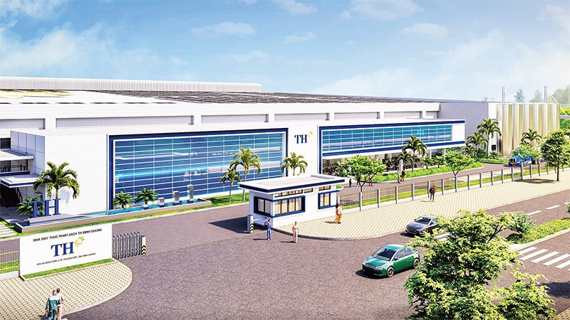 Phối cảnh Nhà máy chế biến thực phẩm sạch TH Bình Dương có tổng mức đầu tư hơn 6.000 tỷ đồng tại Khu công nghiệp Sóng Thần 3, Thành phố Hồ Chí Minh.