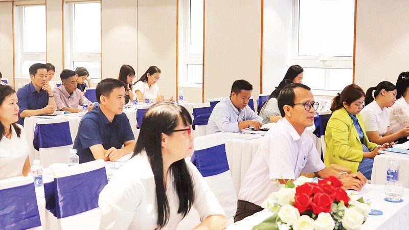 Các học viên tham gia Lớp bồi dưỡng nâng cao kiến thức quyền tác giả, quyền liên quan. (Ảnh ĐẮC MẠNH)