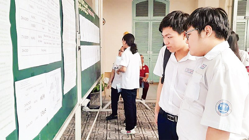 Học sinh Thành phố Hồ Chí Minh tham gia Kỳ thi tốt nghiệp THPT năm học 2024-2025.