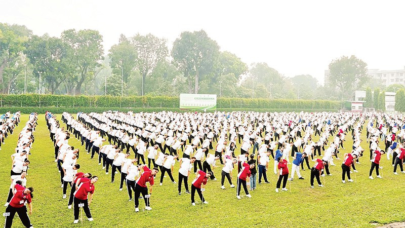 Chương trình “Đồng diễn dưỡng sinh vì sức khỏe cộng đồng” tại Thành phố Hồ Chí Minh.