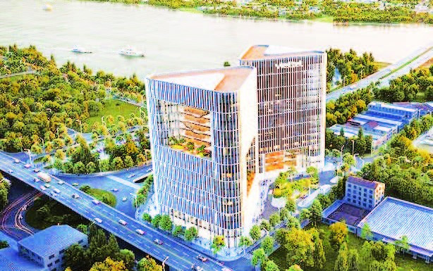 Phối cảnh tòa nhà mới của Viettel tại Đà Nẵng. (Ảnh MINH SƠN)