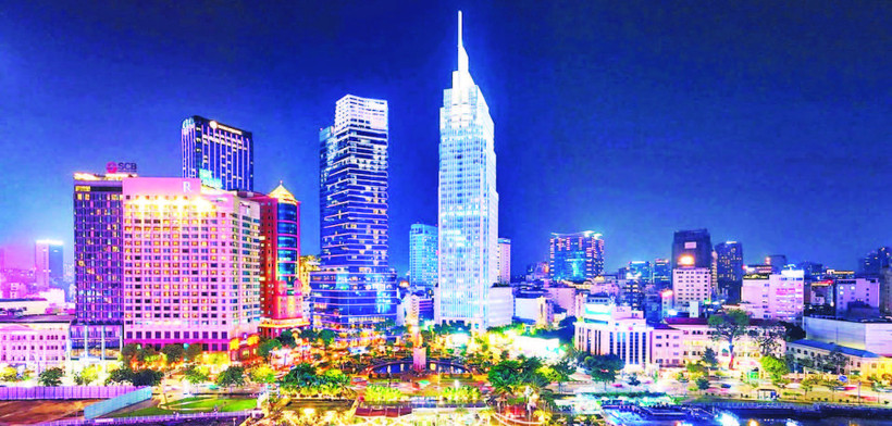 Toàn cảnh khu vực trung tâm Thành phố Hồ Chí Minh. (Ảnh TẤT ĐẠT)