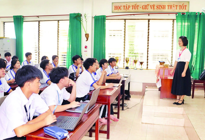 Một giờ học ở Trường chuyên Quang Trung.