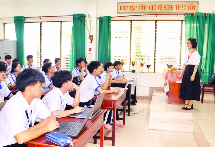 Một giờ học ở Trường chuyên Quang Trung.