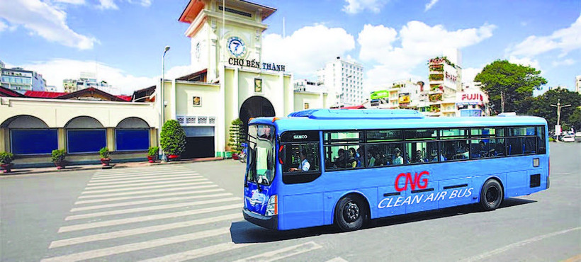 Xe buýt chạy bằng khí CNG.