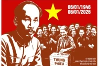 Tác phẩm: Kỷ niệm 80 năm Ngày Tổng tuyển cử đầu tiên bầu Quốc hội Việt Nam (06/01/1946-06/01/2026) của tác giả Nguyễn Anh Minh - tỉnh Phú Thọ.