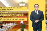 [Video] Thời sự 24h ngày 5/6/2025: Tổng Bí thư Tô Lâm ký, ban hành quy định nhiệm vụ của Ban Chỉ đạo Trung ương về hoàn thiện thể chế, pháp luật
