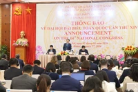 Đồng chí Lê Hoài Trung, Bí thư Trung ương Đảng, Bộ trưởng Ngoại giao phát biểu tại buổi thông báo. (Ảnh: Báo Thế giới và Việt Nam)