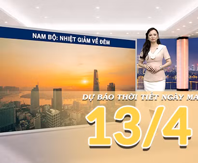 [Video] Dự báo thời tiết đêm nay và ngày mai ngày 13/4/2026: Nắng nóng bao trùm Bắc – Trung Bộ, Nam Bộ có dông về chiều tối