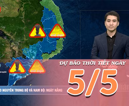 [Video] Dự báo thời tiết ngày 5/5/2026: Nắng trở lại tại Bắc Bộ và Trung Bộ