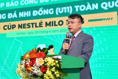 Ông Nguyễn Phan Khuê, Tổng biên tập Báo Thiếu Niên Tiền Phong & Nhi Đồng, Trưởng Ban tổ chức Giải Bóng đá Nhi đồng (U11) Toàn quốc - Cúp Nestlé MILO 2025. 