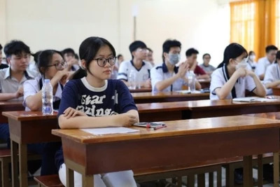 Các thí sinh tham gia Kỳ thi đánh giá năng lực do Đại học Quốc gia Thành phố Hồ Chí Minh tổ chức.