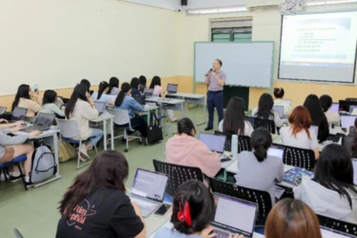 Giờ học của sinh viên Trường đại học Khoa học xã hội và Nhân văn.